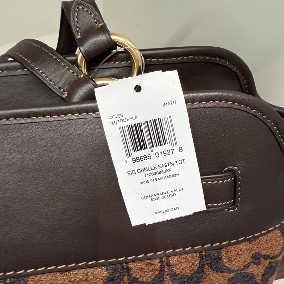 Coach Easton Tote Bag In Signature Chenille CCZ08 - Picture 5 of 8